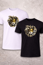 Lade das Bild in den Galerie-Viewer, Harlekin Mask – Elegance Edition - Premium Unisex Shirt mit Statement Print & Sleeve Branding