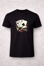Lade das Bild in den Galerie-Viewer, All In – Triple Ace Edition – Premium Unisex Shirt mit Statement Print &amp; Sleeve Branding
