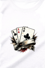 Lade das Bild in den Galerie-Viewer, All In – Triple Ace Edition – Premium Unisex Shirt mit Statement Print &amp; Sleeve Branding
